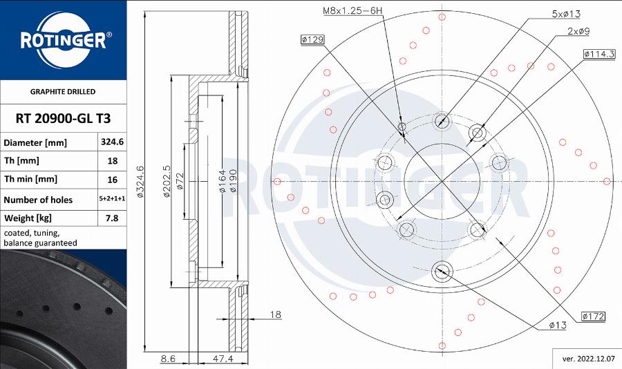 Rotinger RT 20900-GL T3 - Bremžu diski autodraugiem.lv