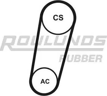 Roulunds Rubber 5K0705T1 - Ķīļrievu siksnu komplekts autodraugiem.lv