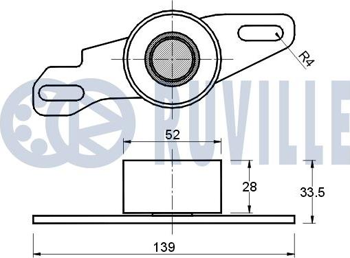 Ruville 540659 - Spriegotājrullītis, Gāzu sadales mehānisma piedziņas siksna autodraugiem.lv