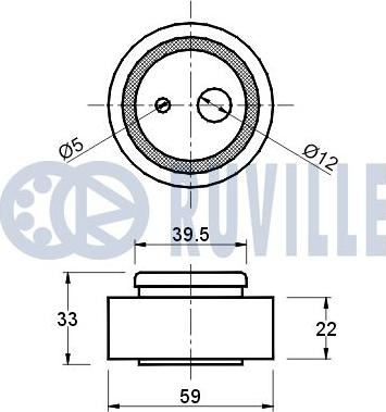 Ruville 540069 - Spriegotājrullītis, Gāzu sadales mehānisma piedziņas siksna autodraugiem.lv