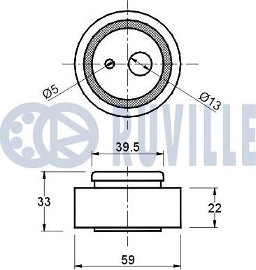 Ruville 540163 - Spriegotājrullītis, Gāzu sadales mehānisma piedziņas siksna autodraugiem.lv