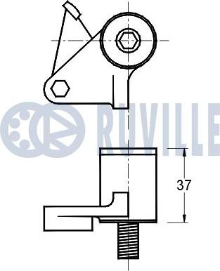 Ruville 541094 - Spriegotājrullītis, Gāzu sadales mehānisma piedziņas siksna autodraugiem.lv