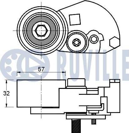 Ruville 541245 - Spriegotājrullītis, Gāzu sadales mehānisma piedziņas siksna autodraugiem.lv