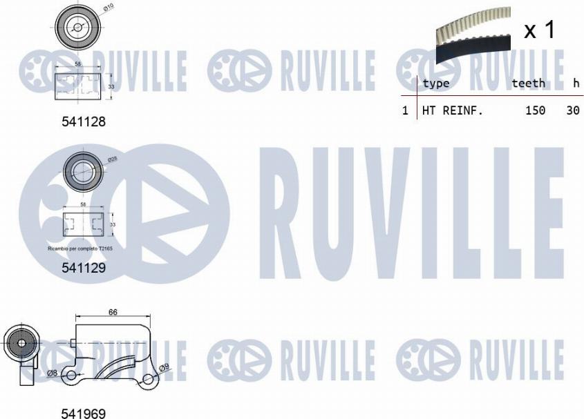 Ruville 550469 - Zobsiksnas komplekts autodraugiem.lv