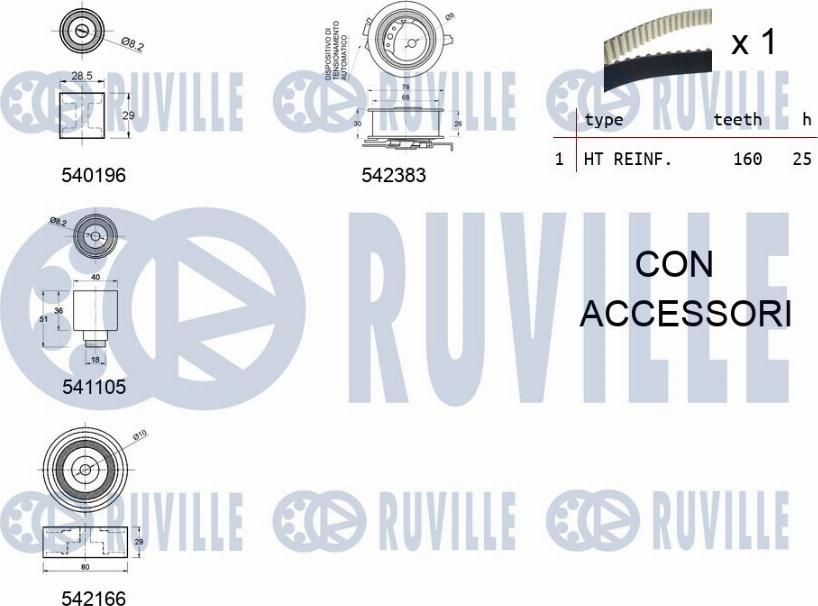 Ruville 550333 - Zobsiksnas komplekts autodraugiem.lv