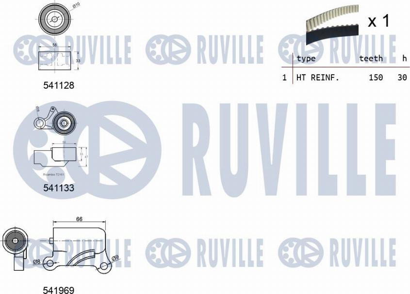 Ruville 550291 - Zobsiksnas komplekts autodraugiem.lv