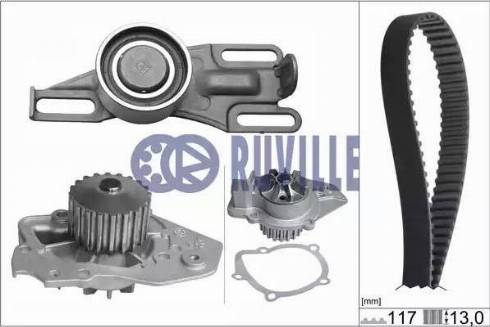 Ruville 56604701 - Ūdenssūknis + Zobsiksnas komplekts autodraugiem.lv