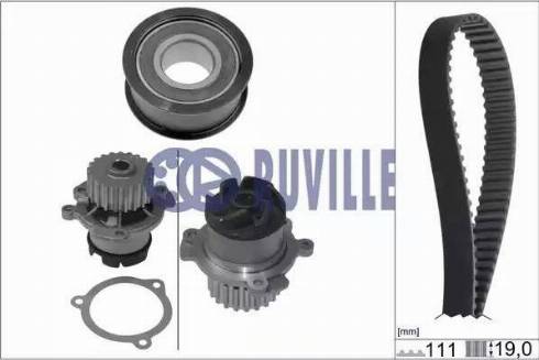 Ruville 57201701 - Ūdenssūknis + Zobsiksnas komplekts autodraugiem.lv