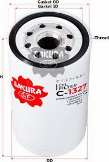 SAKURA C1327 - Eļļas filtrs autodraugiem.lv