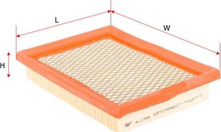 SAKURA Automotive A-1725 - Gaisa filtrs autodraugiem.lv