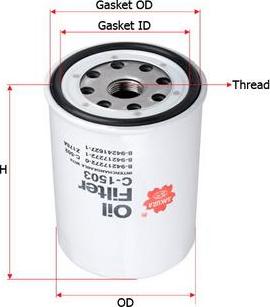 SAKURA Automotive C-1503 - Eļļas filtrs autodraugiem.lv
