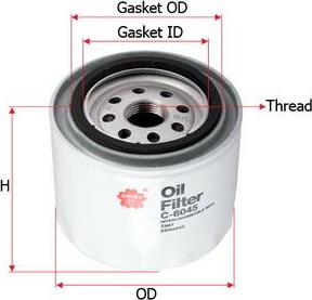 SAKURA Automotive C-8045 - Eļļas filtrs autodraugiem.lv