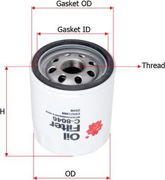 SAKURA Automotive C-8046 - Eļļas filtrs autodraugiem.lv