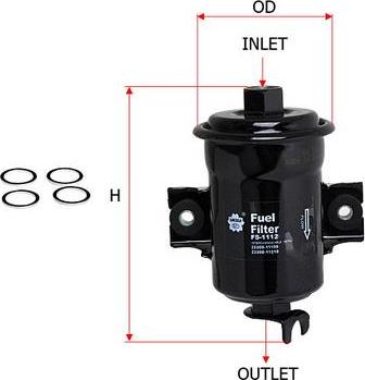 SAKURA Automotive FS-1112 - Degvielas filtrs autodraugiem.lv