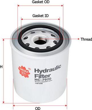 SAKURA Automotive HC-7920 - Filtrs, Hidropacēlāja sistēma autodraugiem.lv