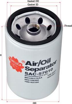 SAKURA Automotive SAC-57010 - Eļļas atdalītājs, Kartera ventilācija autodraugiem.lv