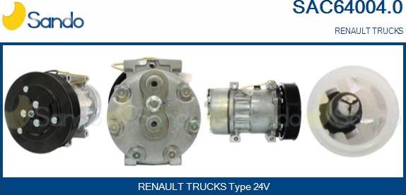 Sando SAC64004.0 - Kompresors, Gaisa kond. sistēma autodraugiem.lv