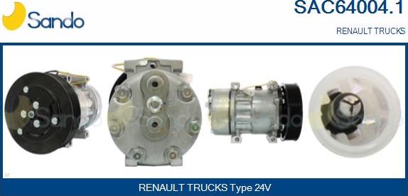 Sando SAC64004.1 - Kompresors, Gaisa kond. sistēma autodraugiem.lv