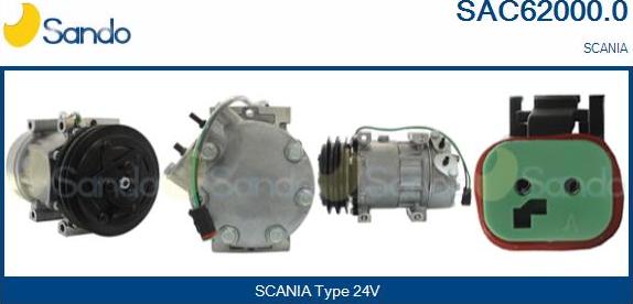 Sando SAC62000.0 - Kompresors, Gaisa kond. sistēma autodraugiem.lv