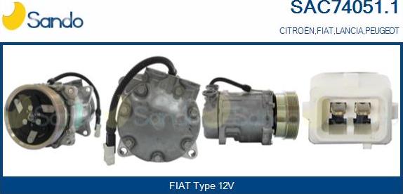 Sando SAC74051.1 - Kompresors, Gaisa kond. sistēma autodraugiem.lv