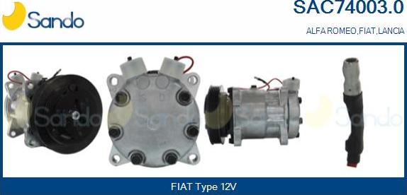Sando SAC74003.0 - Kompresors, Gaisa kond. sistēma autodraugiem.lv