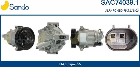 Sando SAC74039.1 - Kompresors, Gaisa kond. sistēma autodraugiem.lv