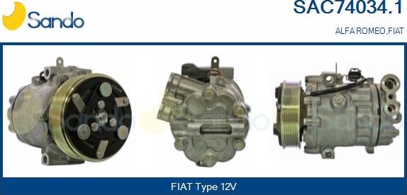 Sando SAC74034.1 - Kompresors, Gaisa kond. sistēma autodraugiem.lv