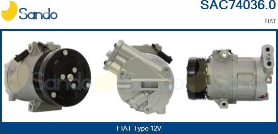 Sando SAC74036.0 - Kompresors, Gaisa kond. sistēma autodraugiem.lv