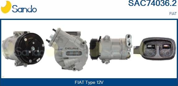 Sando SAC74036.2 - Kompresors, Gaisa kond. sistēma autodraugiem.lv