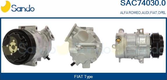 Sando SAC74030.0 - Kompresors, Gaisa kond. sistēma autodraugiem.lv