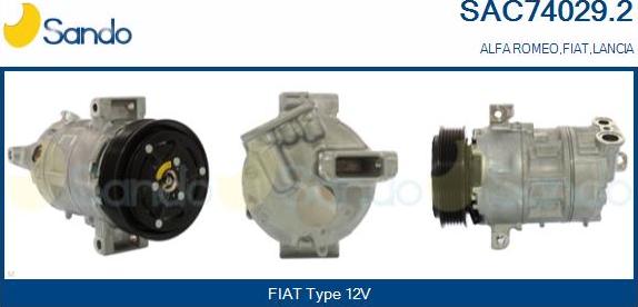 Sando SAC74029.2 - Kompresors, Gaisa kond. sistēma autodraugiem.lv