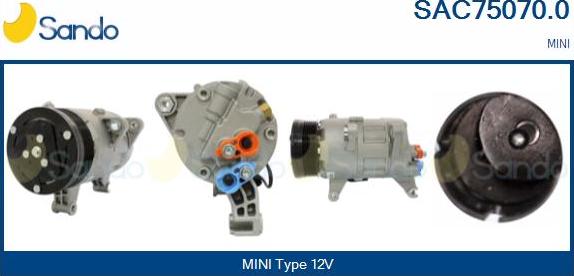 Sando SAC75070.0 - Kompresors, Gaisa kond. sistēma autodraugiem.lv