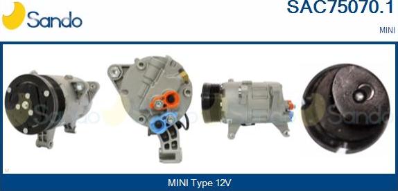 Sando SAC75070.1 - Kompresors, Gaisa kond. sistēma autodraugiem.lv