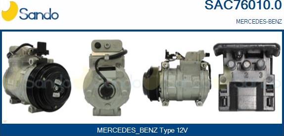 Sando SAC76010.0 - Kompresors, Gaisa kond. sistēma autodraugiem.lv