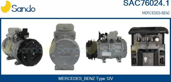Sando SAC76024.1 - Kompresors, Gaisa kond. sistēma autodraugiem.lv