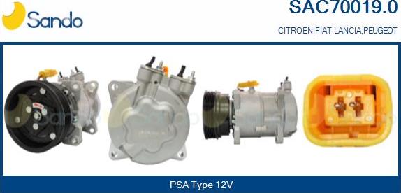 Sando SAC70019.0 - Kompresors, Gaisa kond. sistēma autodraugiem.lv