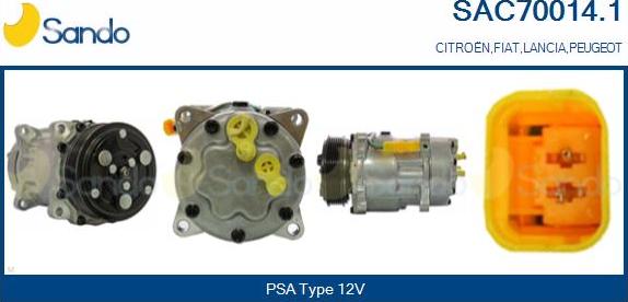Sando SAC70014.1 - Kompresors, Gaisa kond. sistēma autodraugiem.lv