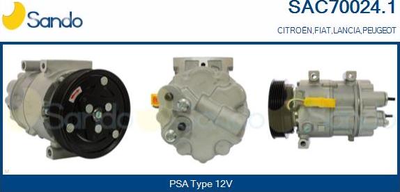 Sando SAC70024.1 - Kompresors, Gaisa kond. sistēma autodraugiem.lv