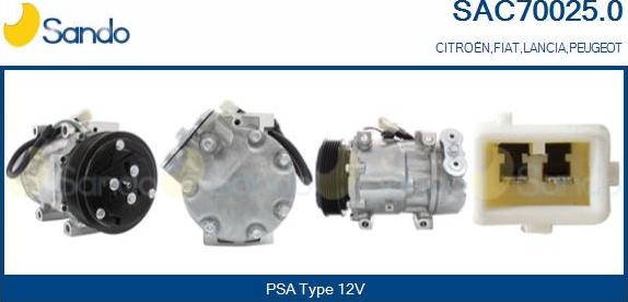Sando SAC70025.0 - Kompresors, Gaisa kond. sistēma autodraugiem.lv