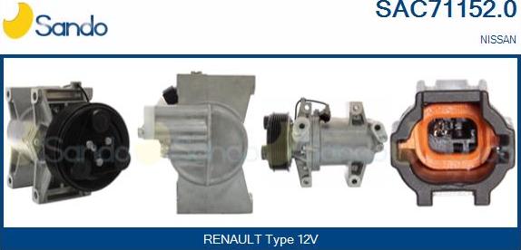 Sando SAC71152.0 - Kompresors, Gaisa kond. sistēma autodraugiem.lv