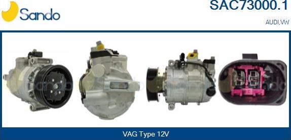 Sando SAC73000.1 - Kompresors, Gaisa kond. sistēma autodraugiem.lv