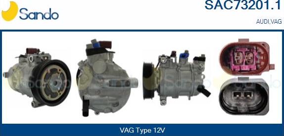 Sando SAC73201.1 - Kompresors, Gaisa kond. sistēma autodraugiem.lv