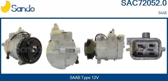 Sando SAC72052.0 - Kompresors, Gaisa kond. sistēma autodraugiem.lv