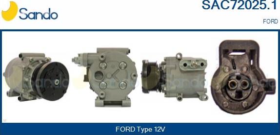 Sando SAC72025.1 - Kompresors, Gaisa kond. sistēma autodraugiem.lv