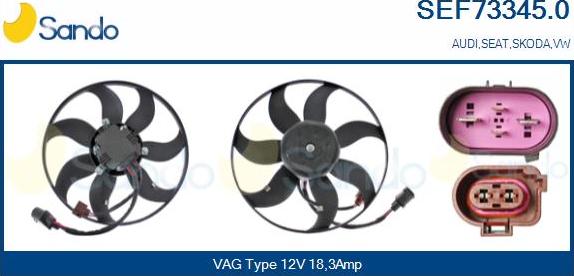 Sando SEF73345.0 - Ventilators, Motora dzesēšanas sistēma autodraugiem.lv