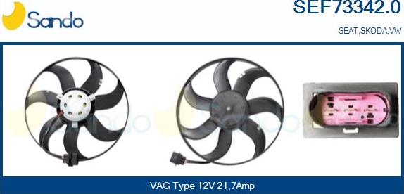Sando SEF73342.0 - Ventilators, Motora dzesēšanas sistēma autodraugiem.lv