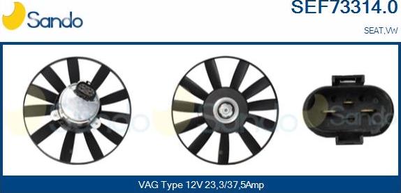 Sando SEF73314.0 - Ventilators, Motora dzesēšanas sistēma autodraugiem.lv