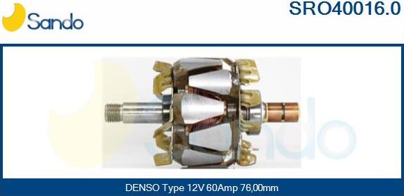Sando SRO40016.0 - Rotors, Ģenerators autodraugiem.lv