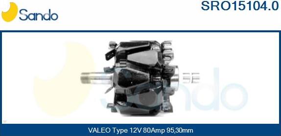 Sando SRO15104.0 - Rotors, Ģenerators autodraugiem.lv