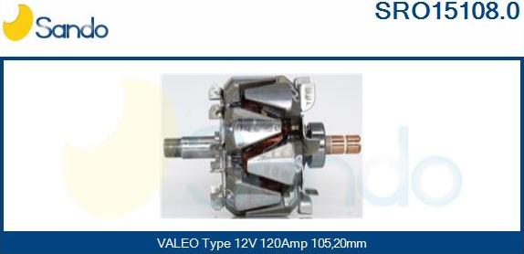 Sando SRO15108.0 - Rotors, Ģenerators autodraugiem.lv